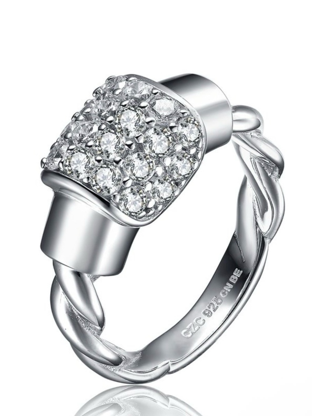 Guili Elegant Sterling Silver Twisted Ring